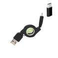 thumbnail image 1 of Power Wire Retractable Cable with USB-C Adapter for LG Premier Pro Plus (L455DL) - Fast Charger Cord Sync Black, 1 of 6