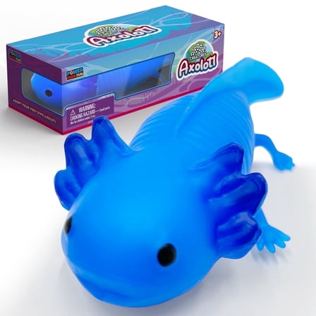 Power Your Fun Axolotl Classic Unisex Squeezable Amphibians Stress Ball Toy 1 Piece(Blue)