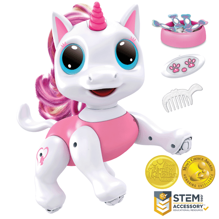 Power Your Fun Remote Controlled Electronic Robot Pet Unicorn (Pink)