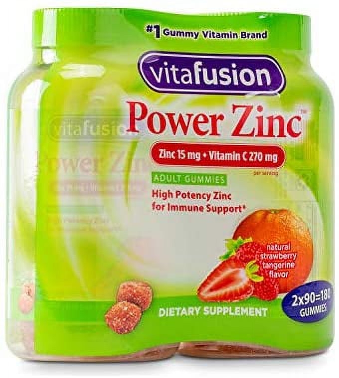 Power Zinc Gummy Vitamin 2 Bottle (180 ct Totally.)