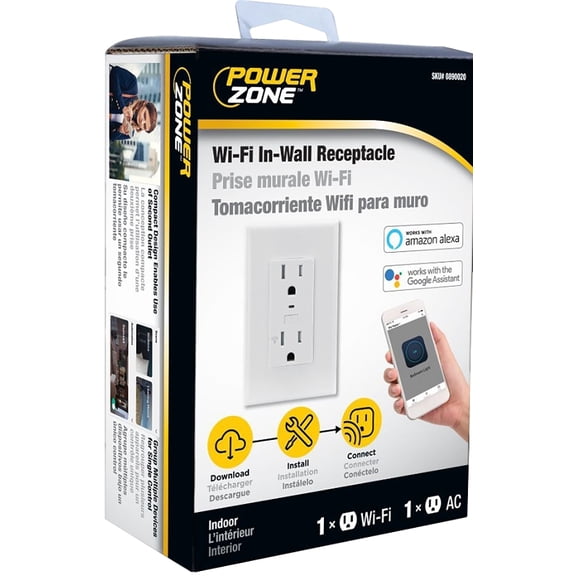 RECEPTACLE IN-WALL WIFI CTRLD