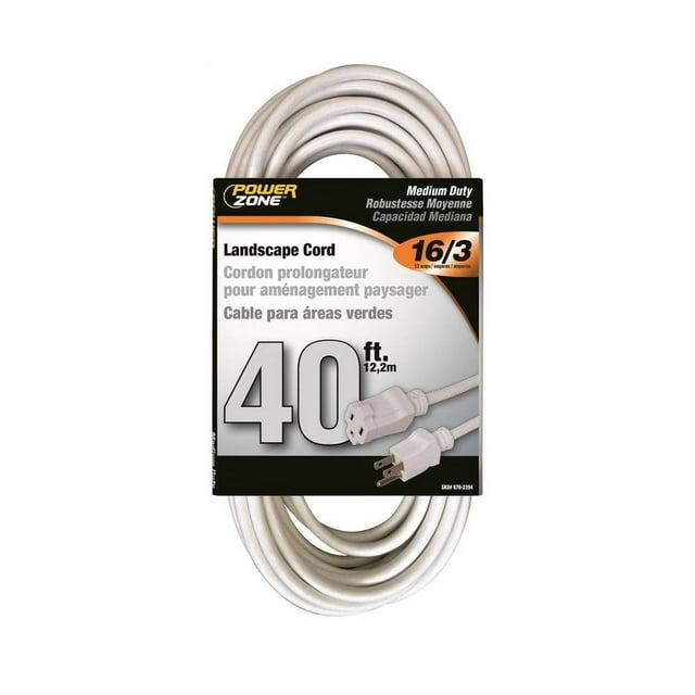 Power Zone Cord Ext Outdoor 16/3X40Ft Wht OR883628