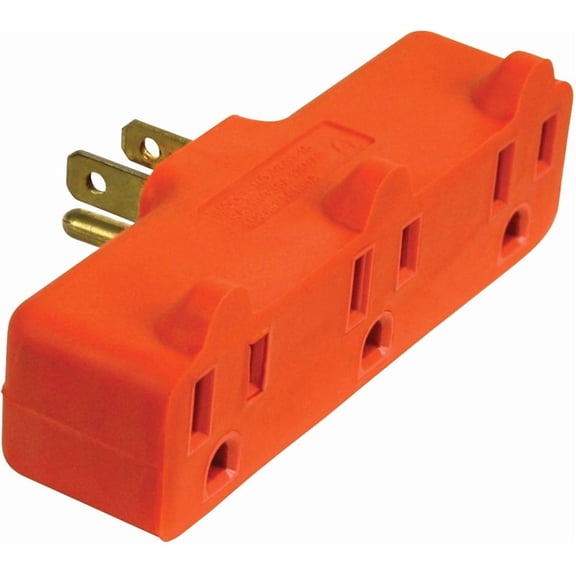Power Zone ORAD0100 Tap Triple Orange, 3 Outlet
