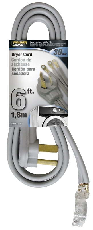 Powerzone ORD100306 SRDT Dryer Cord, 10/3, 6 ft