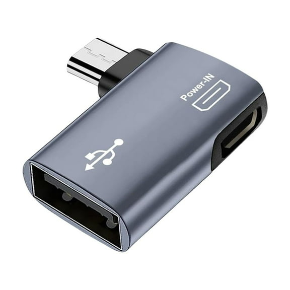 Power-in Micro USB to USB OTG Adapter Male to Female Connectors Converters