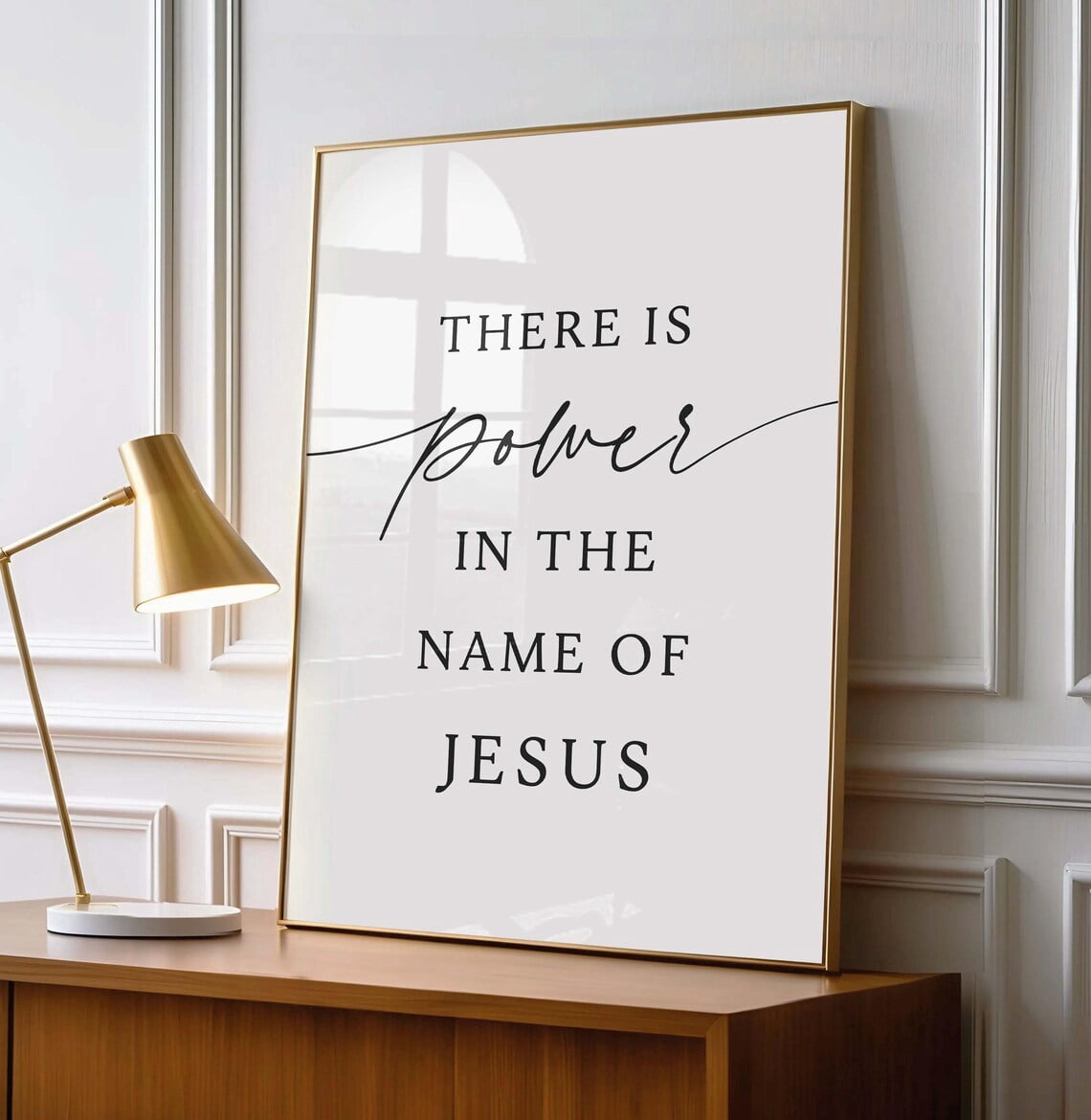 Power in the Name of Jesus Christian Wall Art, Unframed Paper Print ...