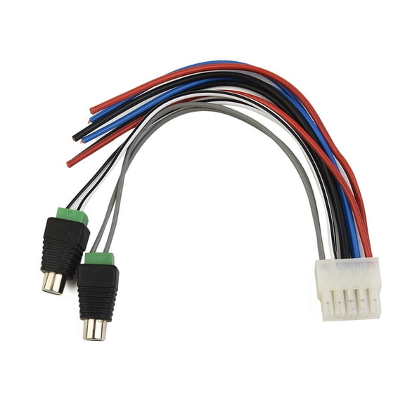 Power input Speaker Wire Harness 10 P in Plug RCA for Dual TBX10A Male Plug Adapter Cable Radio Audio Speaker Power input