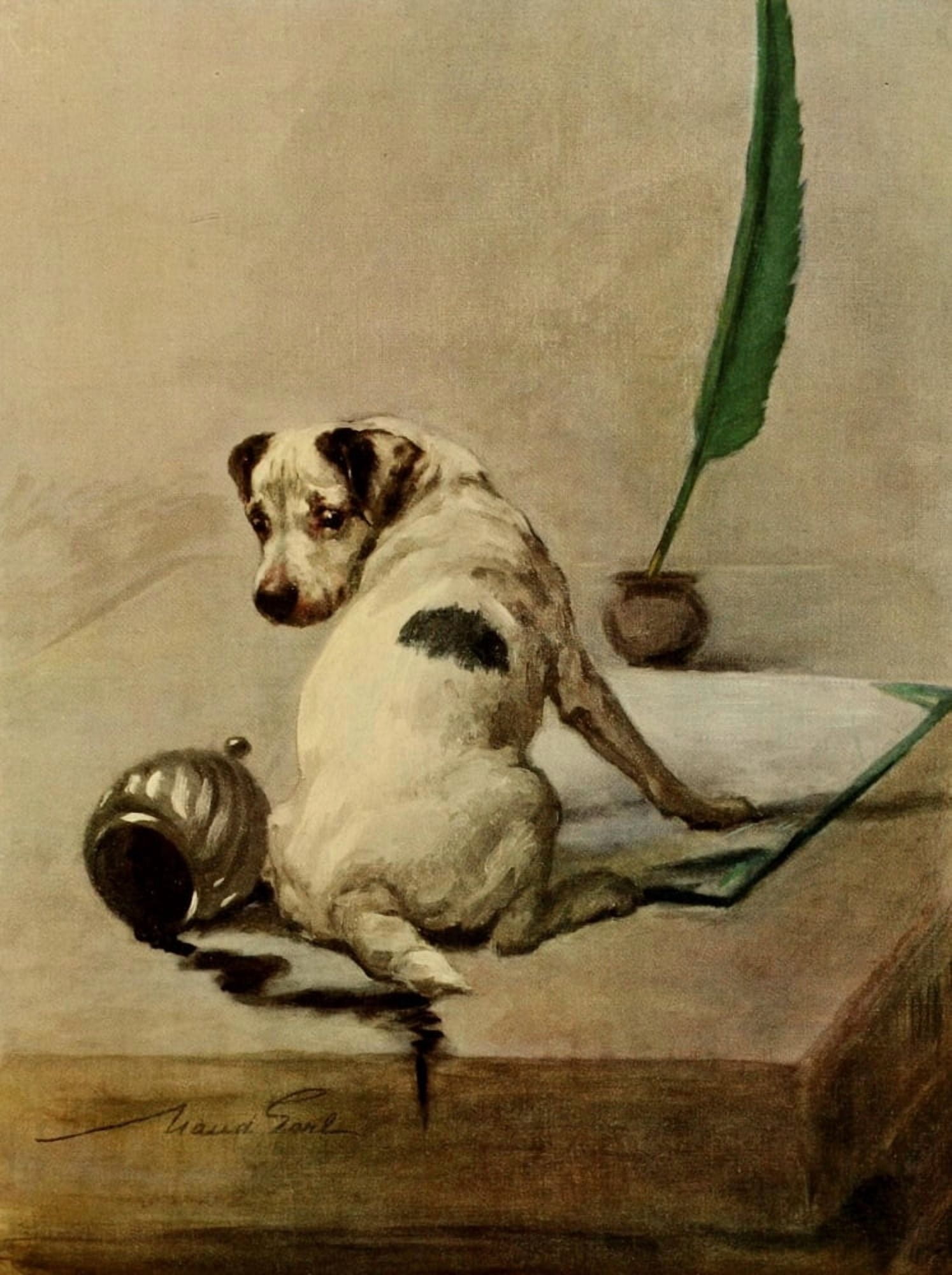 Power of the Dog 1910 Fox Terrier Canvas Art - Maud Earl (18 x 24)