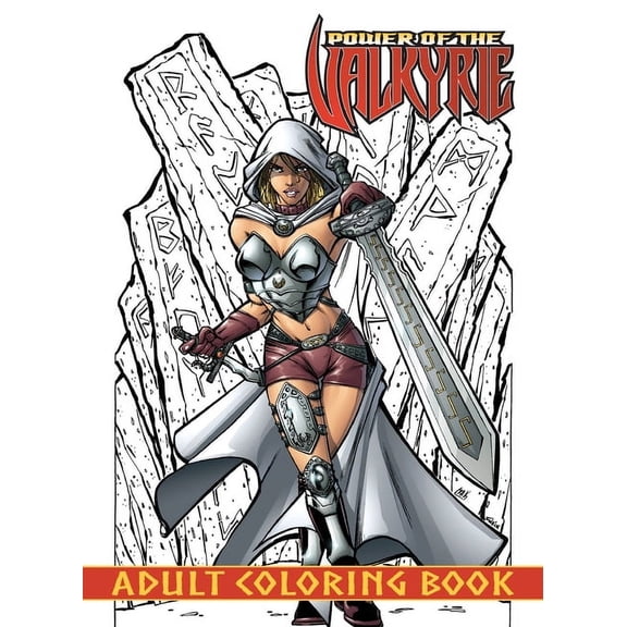 Power of the Valkyrie Adult Coloring Book, (Paperback)
