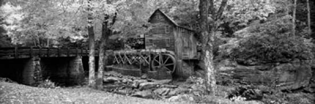 Power station in a forest Glade Creek Grist Mill Babcock State Park West Virginia USA Canvas Art - Panoramic Images (36 x 12)
