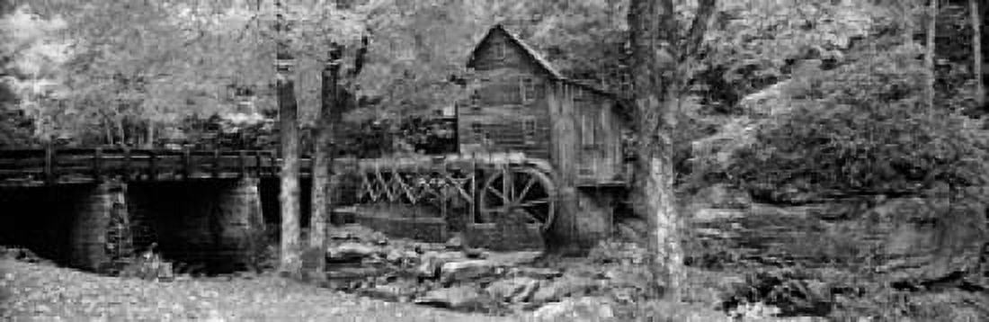 Power station in a forest Glade Creek Grist Mill Babcock State Park West Virginia USA Canvas Art - Panoramic Images (36 x 12)