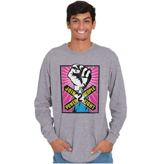 Power to the People Social Justice Long Sleeve TShirt Men Women Brisco Brands S