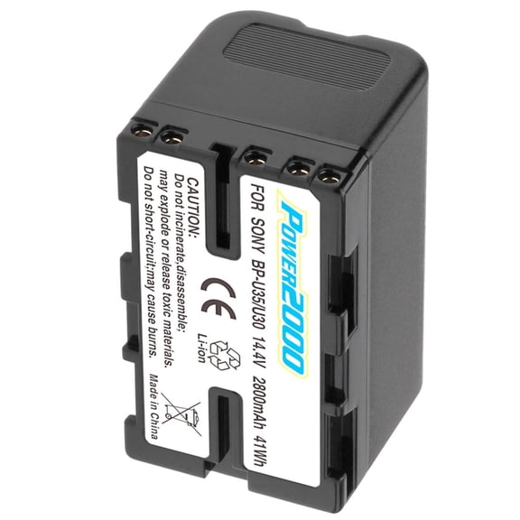 Power2000 41Wh 14.4V 2800mAh Lithium-Ion Replacement Battery for Sony BP-U30/BP-U35