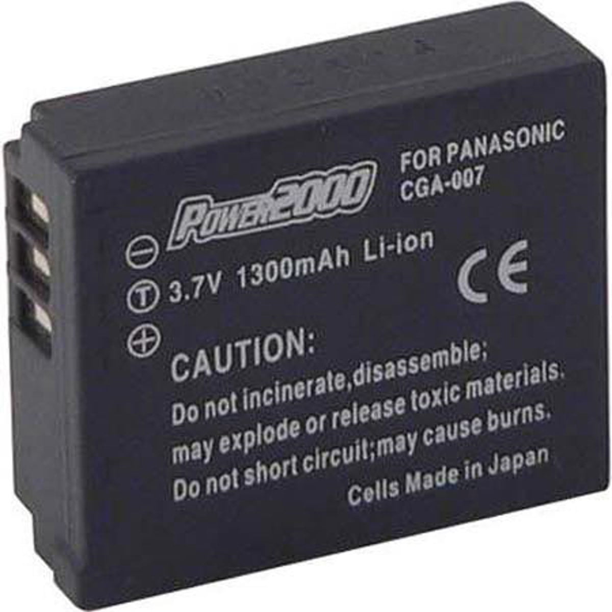 Power2000 ACD-261 7.2V 1300mAh Replacement Lithium-Ion Battery for Panasonic CGA-S007 Digital Camera Battery