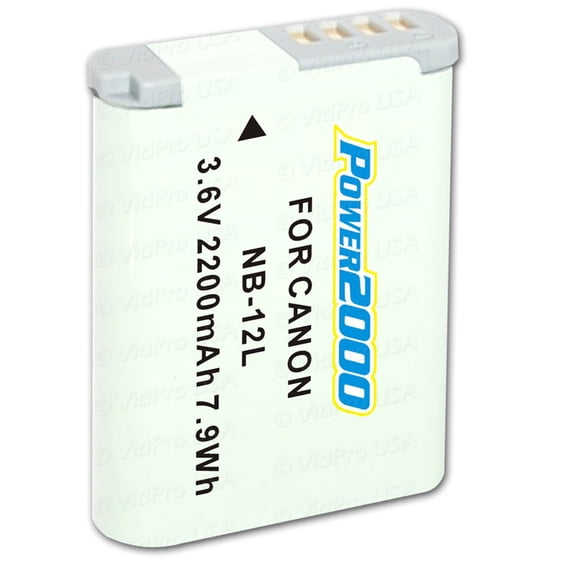 Power2000 NB-12L 3.6V 2200mAh Replacement Rechargeable Lithium-Ion Battery for Canon PowerShot N100 Digital Camera
