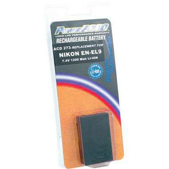 Power2000 EN-EL9 7.4V 1200mAh Rechargeable Lithium-Ion Battery for Nikon Digital Cameras
