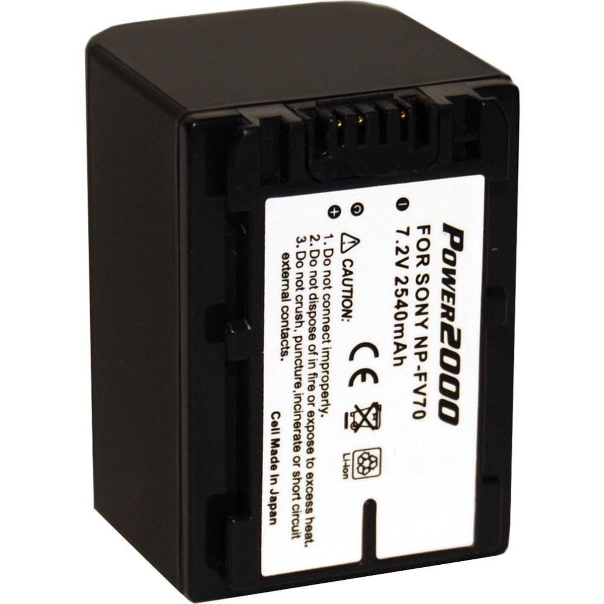 Power2000 NP-FV70 2540mAh Replacement Lithium-Ion Camcorder