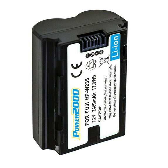 Power2000 NP-W235 Battery Pack for Fujifilm X-T4 Digital Camera (7.2V 2400mAh)