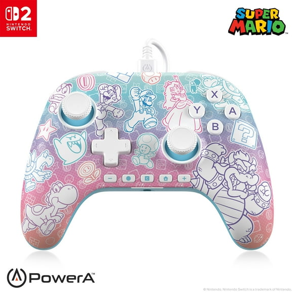 PowerA Advantage Wired Controller for Nintendo Switch 2 - Mushroom Kingdom