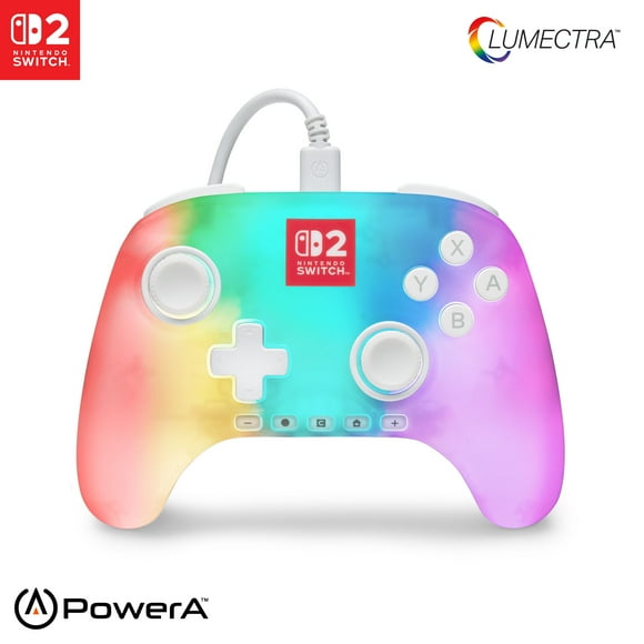 PowerA Advantage Wired Controller for Nintendo Switch 2 with Lumectra - White