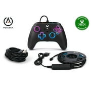 PowerA Advantage Wired Controller with Lumectra + RGB LED Strip, Black - Xbox Series X|S