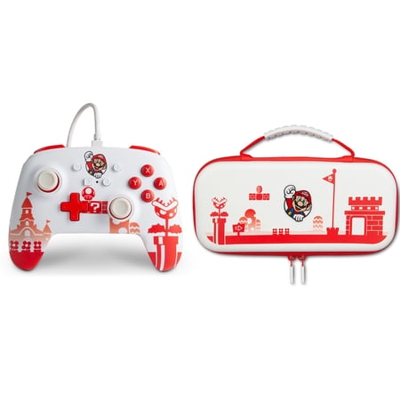 PowerA Enhanced Mario Wired Controller and Protection Case - Nintendo Switch