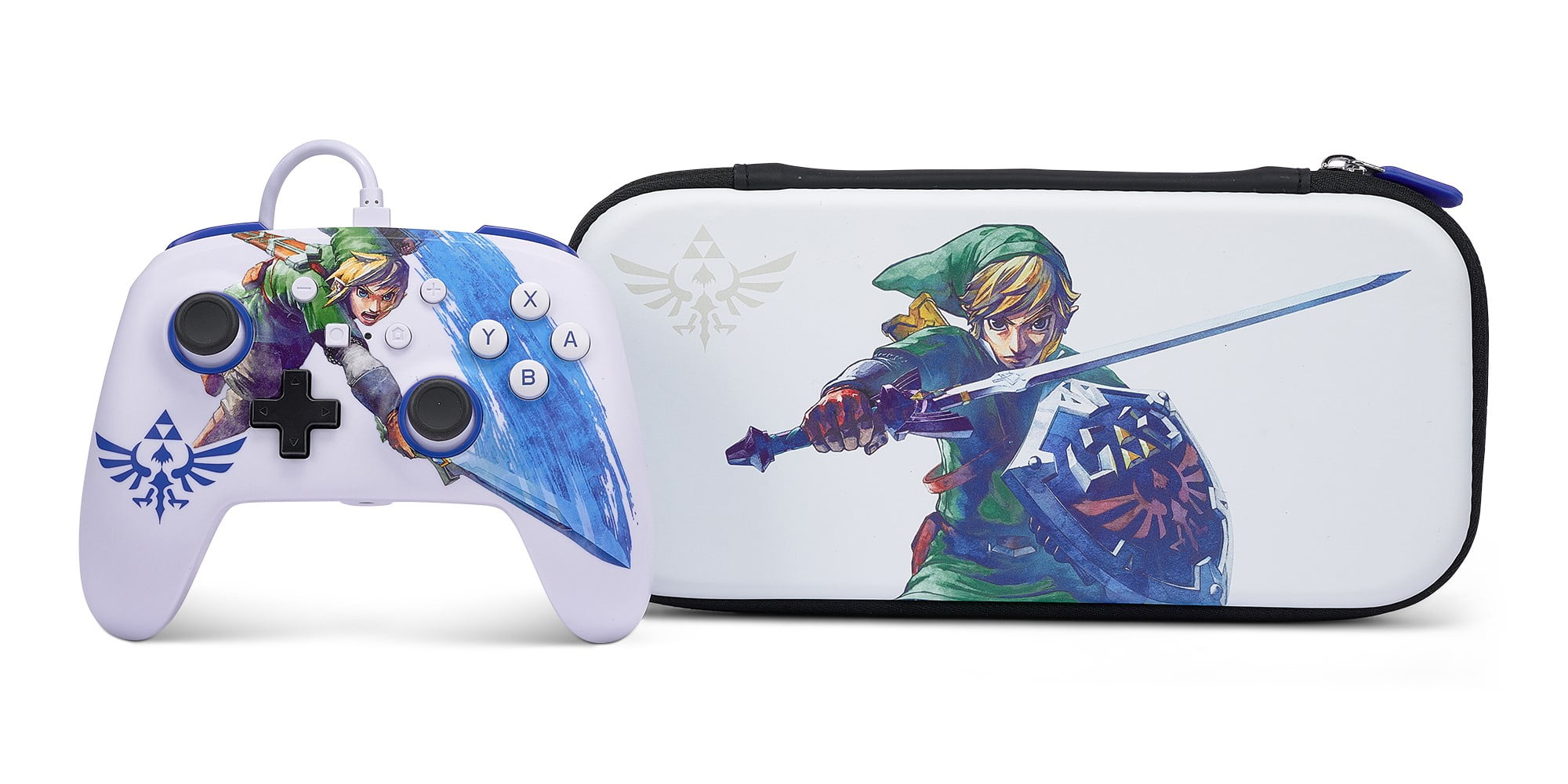  Nintendo Switch The Legend of Zelda: Skyward Sword HD Bundle  with PowerA Hybrid Cover - Zelda Hylian Crest Leatherette - Nintendo Switch  (By Revolt Gamer) : Video Games