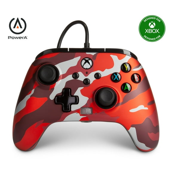 PowerA Enhanced Wired Controller for Xbox Series X|S - Metallic Red Camo