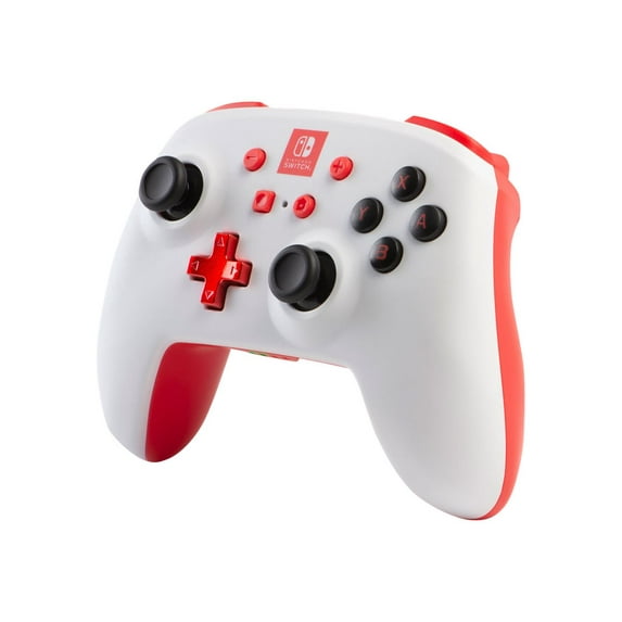 PowerA Enhanced Wireless Controller - Gamepad - wireless - Bluetooth - white with red accents - for Nintendo Switch
