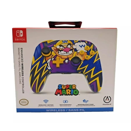 PowerA Enhanced Wireless Rechargeable Controller for Nintendo Switch - Wario