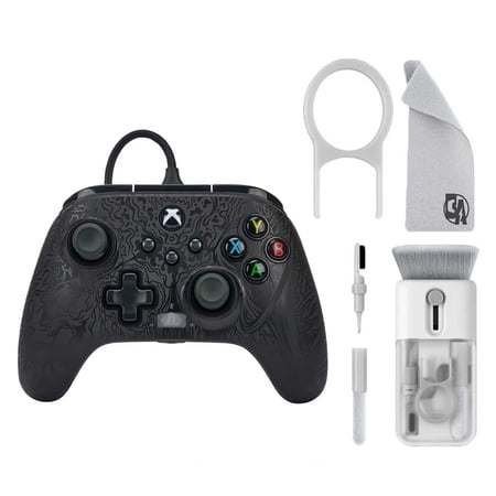 Pre-Owned PowerA - FUSION Pro 3 Wired Controller for Xbox Series X|S - Midnight Shadow With Cleaning Electric kit Bolt Axtion Bundle Used