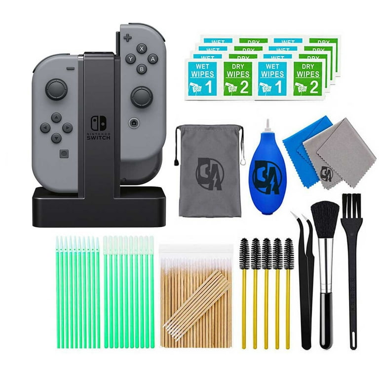 PowerA - Joy-Con Charging Dock - Black With Cleaning Manual Kit