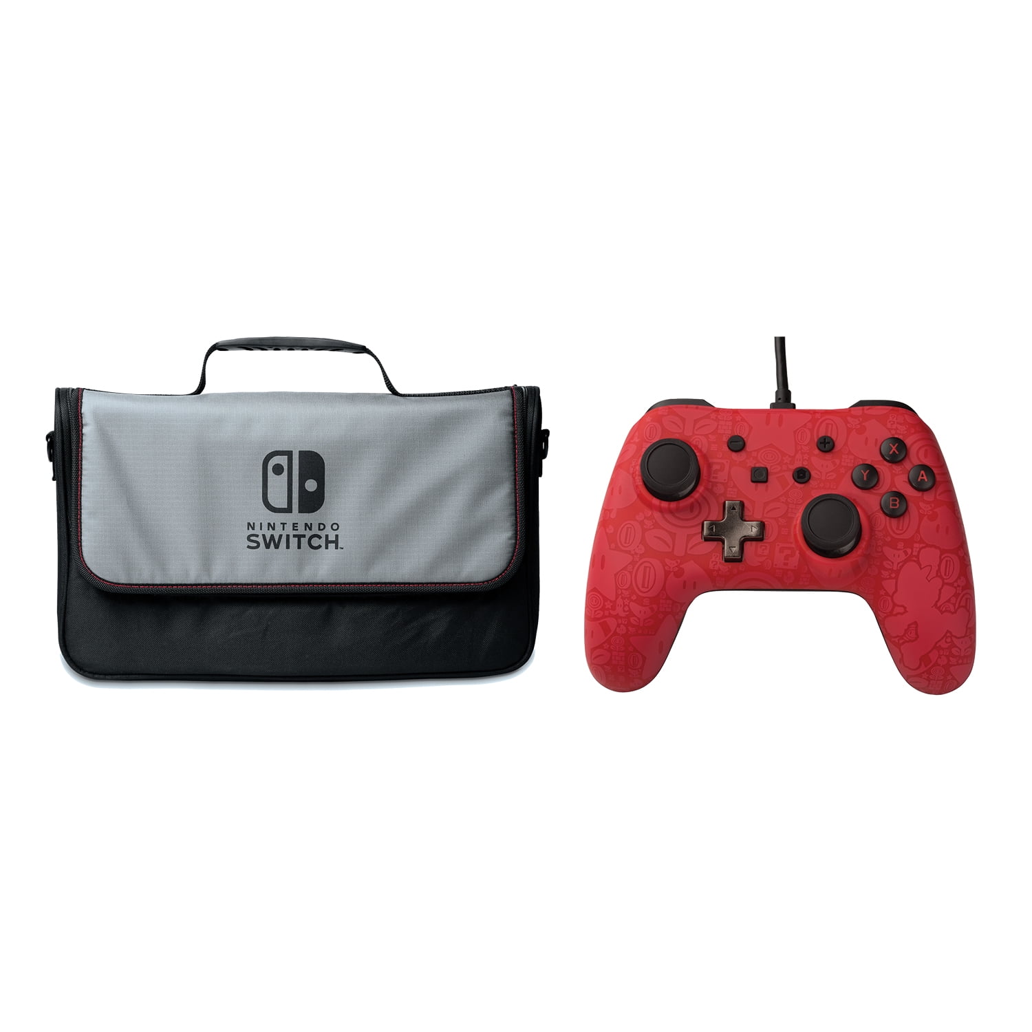 PowerA Nintendo Switch Messenger Bag (150140401) & Switch Super Mario Wired Controller (1503255