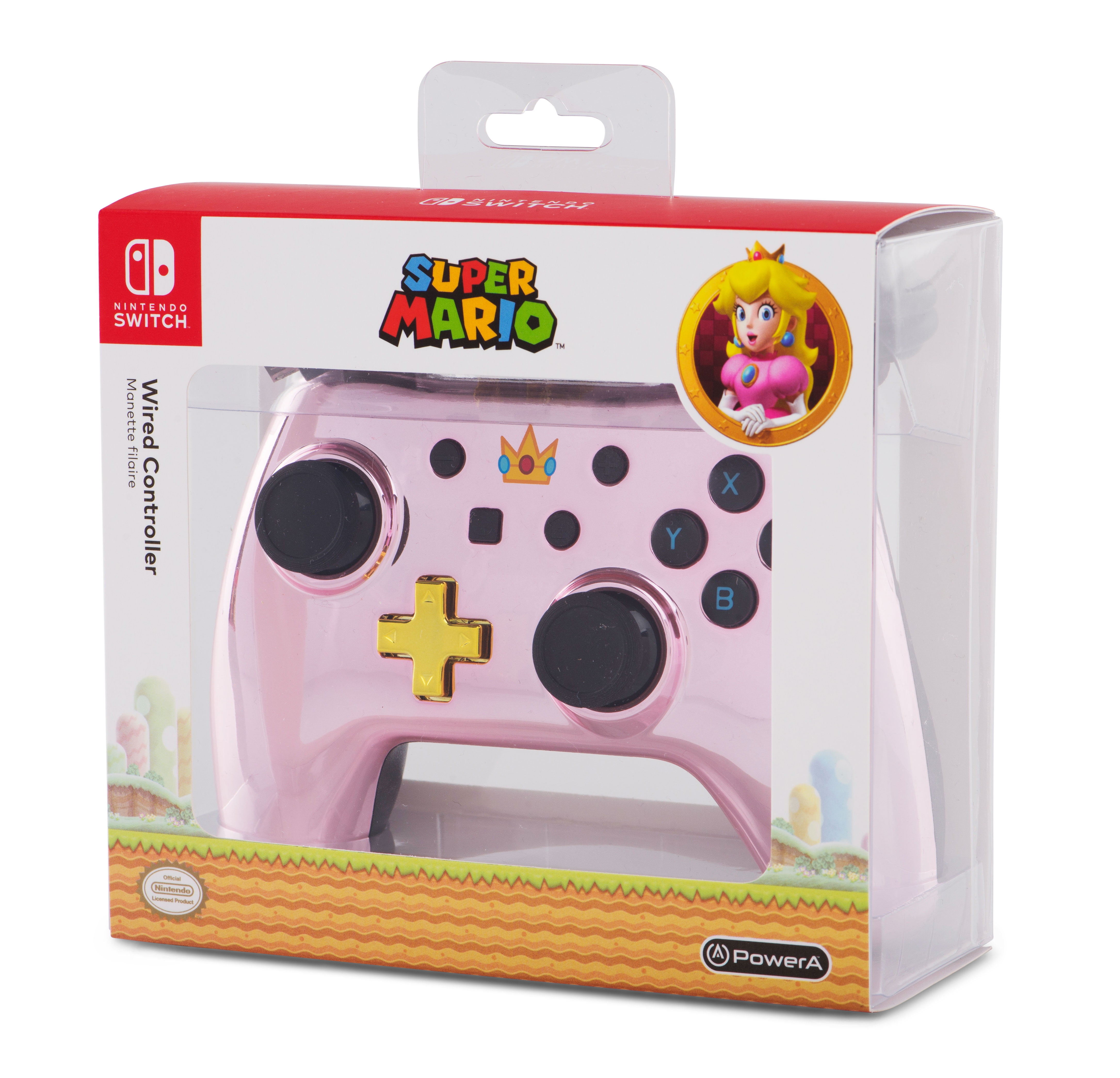 Custom Princess Peach Pastel Pink Nintendo Switch Pro Controller