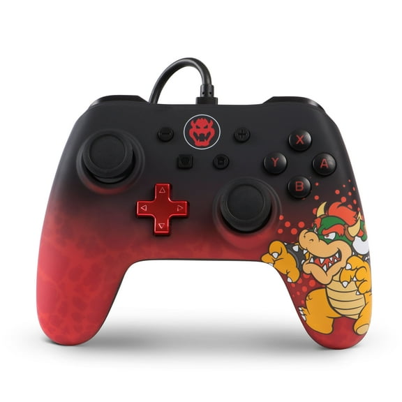 Super Mario Bros Bowser Red Wired Nintendo Switch Controller