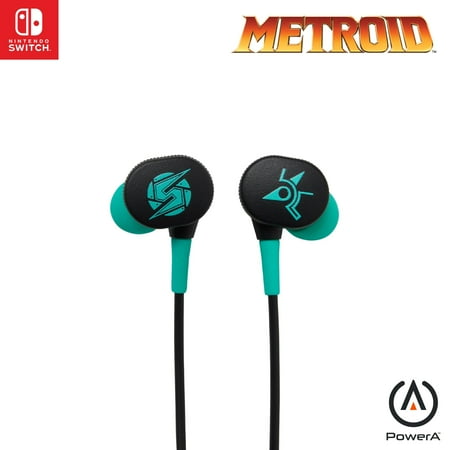 PowerA Wired Earbuds for Nintendo Switch - Metroid