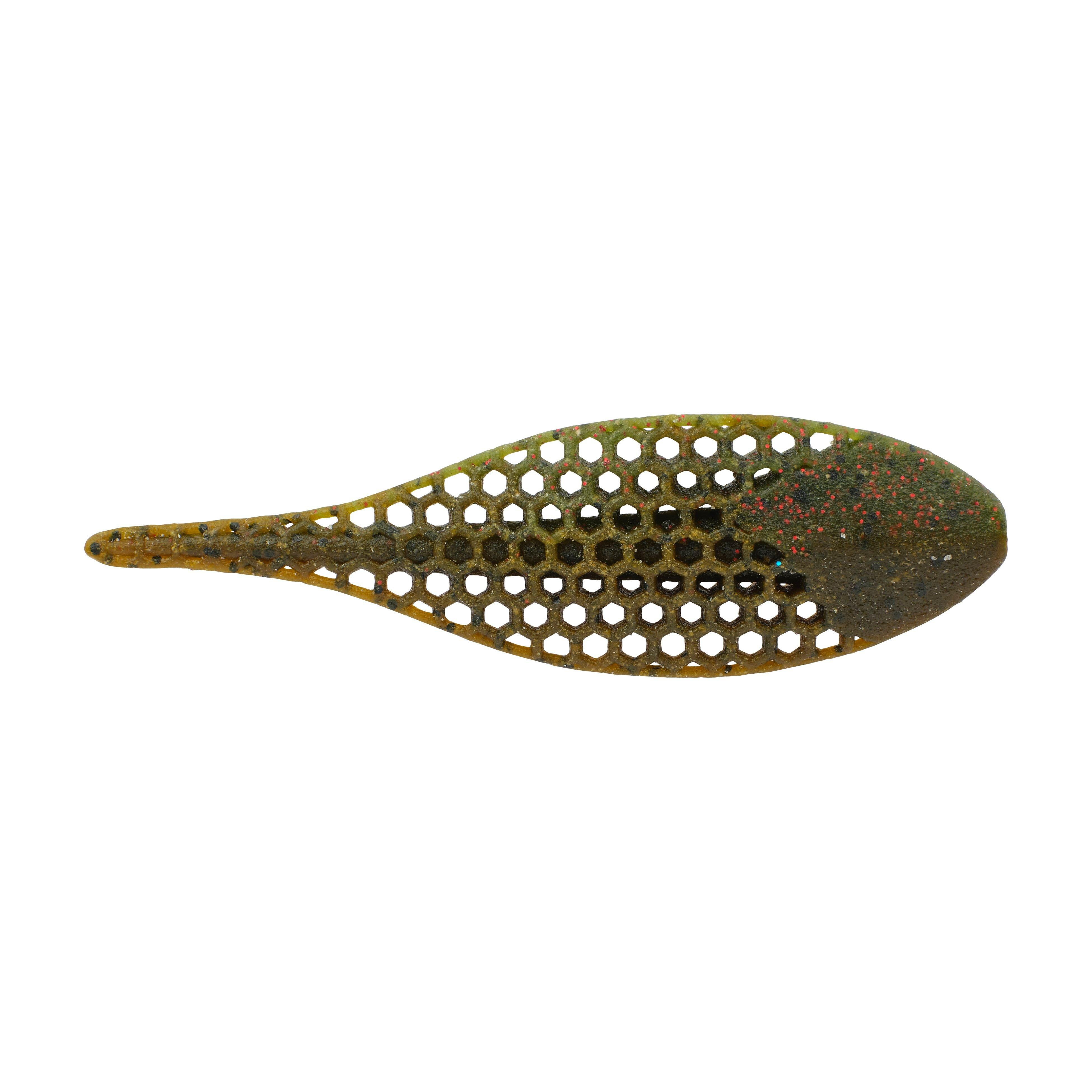 Berkley PowerBait® MaxScent Flux-Gill, 3.5 in, Green Pumpkin Watermelon Red
