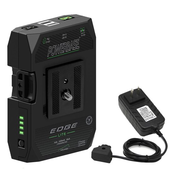 Core SWX PowerBase Edge Lite 49Wh 14.8V Small Form Cine Base Battery Pack and 1.5A Single-Position D-Tap Charger
