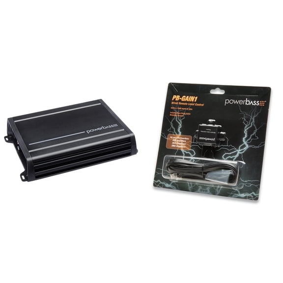 PowerBass ACS-500D - 500 Watt x 1 @ 1-Ohm Amplifier with PB-GAIN1 - Remote Level Controller