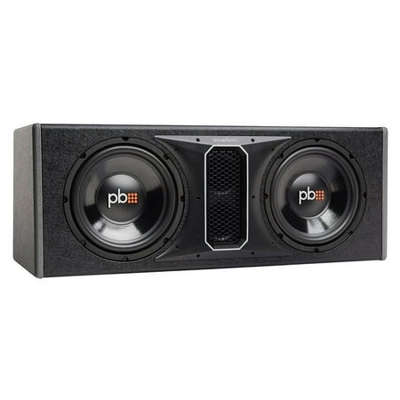 PowerBass Dual 10" 1000W Loaded Subwoofer Enclosure, SVC 4 Ohm