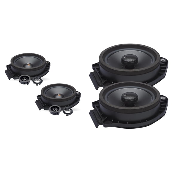 PowerBass OE Series 2 Ohm Direct Replacement Speakers With Front Tweeters Compatible With Factory Amplified Chevy Silverado Crew Cab Pickup 07-13