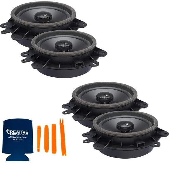 PowerBass OE Series Direct Replacement Coaxial Speakers Compatible With Toyota Rav-4 13-18