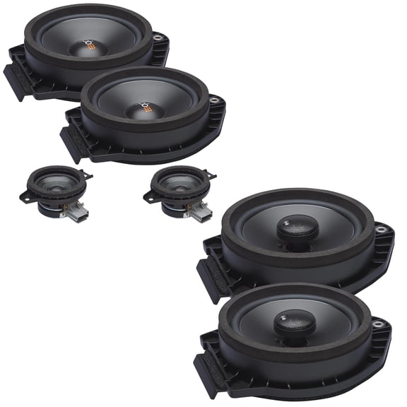 PowerBass OE Series Direct Replacement Speakers With Front Tweeters Compatible With Chevy Silverado Crew Cab Pickup 07-13