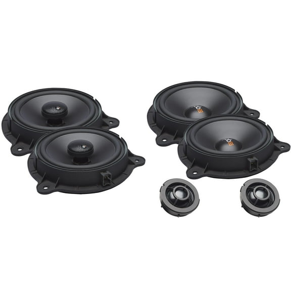 PowerBass Replacement Speakers for 07-19 Nissan Altima Front Door with Tweeter & Rear Door