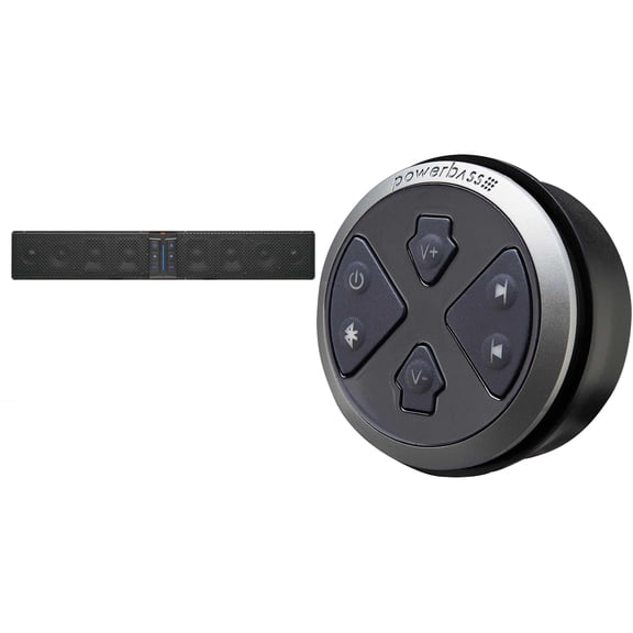 PowerBass XL-850 - 8 Speaker System Bluetooth Powersports Sound Bar with XL-SBCON - Wired Remote Controller