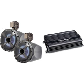 PowerBass XL-POD8LRG - 8" RGB Long Range Pod Speaker System with XL-250.2 2 Channel Power Sport Amplifier
