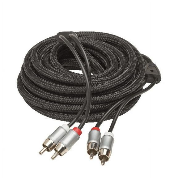 PowerBass XRCA-12 - 12' Premium OFC Twisted RCA Interconnect Cable