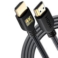 thumbnail image 1 of PowerBear 4K HDMI Cable 15 ft | High Speed, Braided Nylon & Gold Connectors, 4K @ 60Hz, Ultra HD, 2K, 1080P, ARC & CL3 Rated | for Laptop, Monitor, PS5, PS4, Xbox One, Apple TV & More, 1 of 8