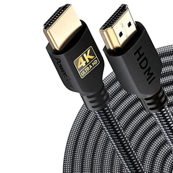 Free Shipping! PowerBear 4K HDMI Cable 50 ft | High Speed, Braided ...