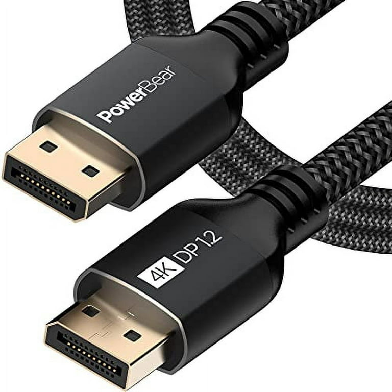 Cable Matters 4K DisplayPort to DisplayPort Cable, Computer Monitor Cable 6  ft, 4K@60Hz, 2K@144Hz, Display Cable, Male to Male Display Port Cable